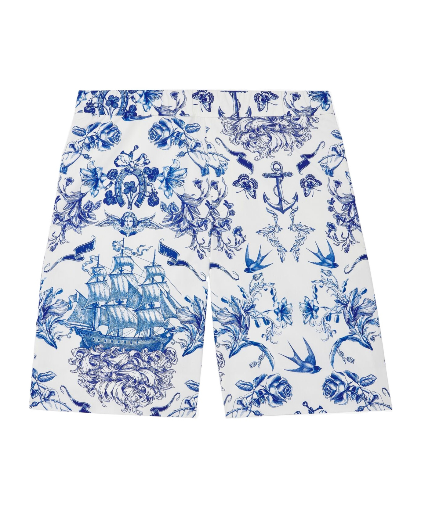Alexander Mcqueen Sailor Tattoo Shorts In White