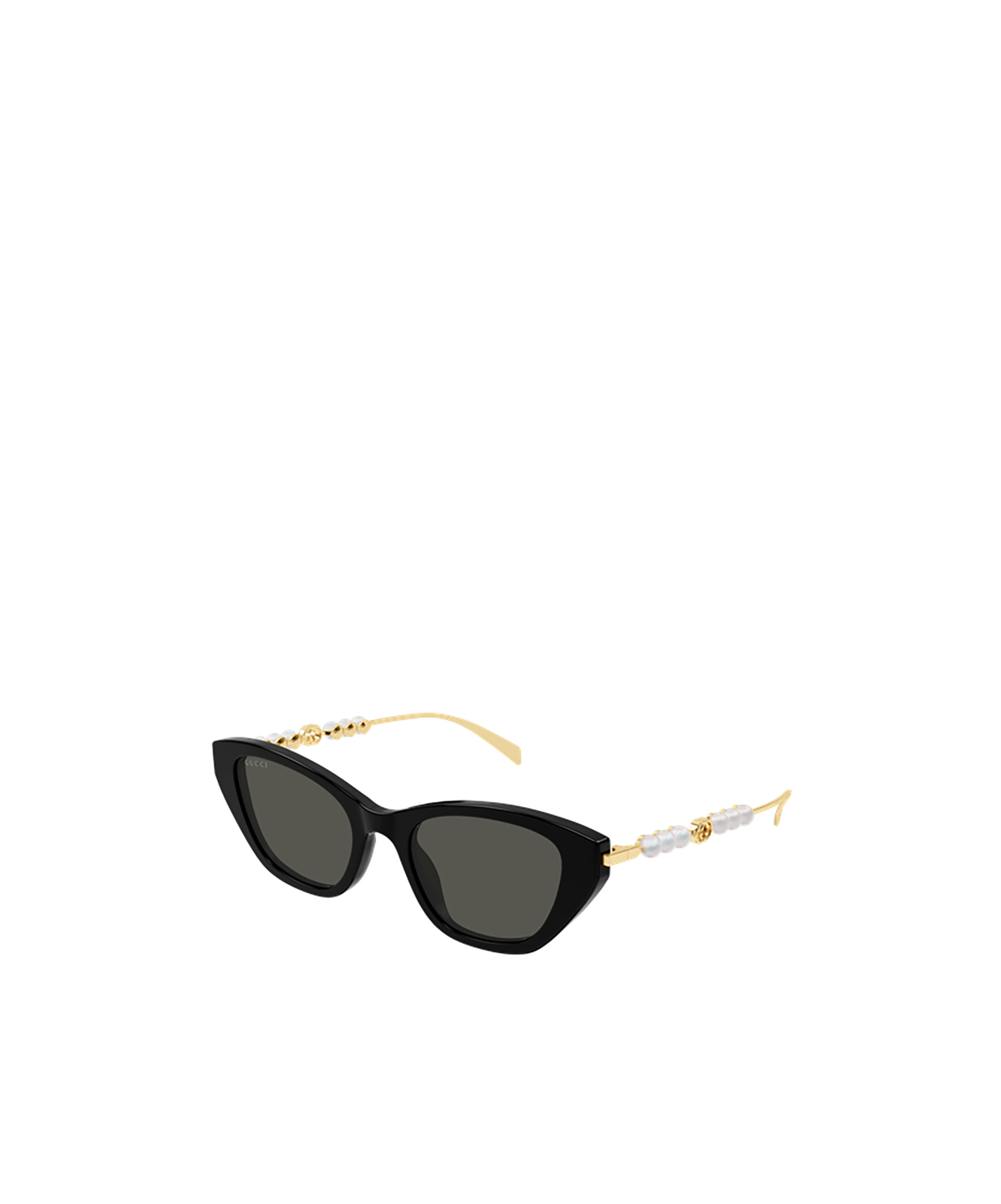 Gucci Pearl-embellished Cat-eye Sunglasses In Black
