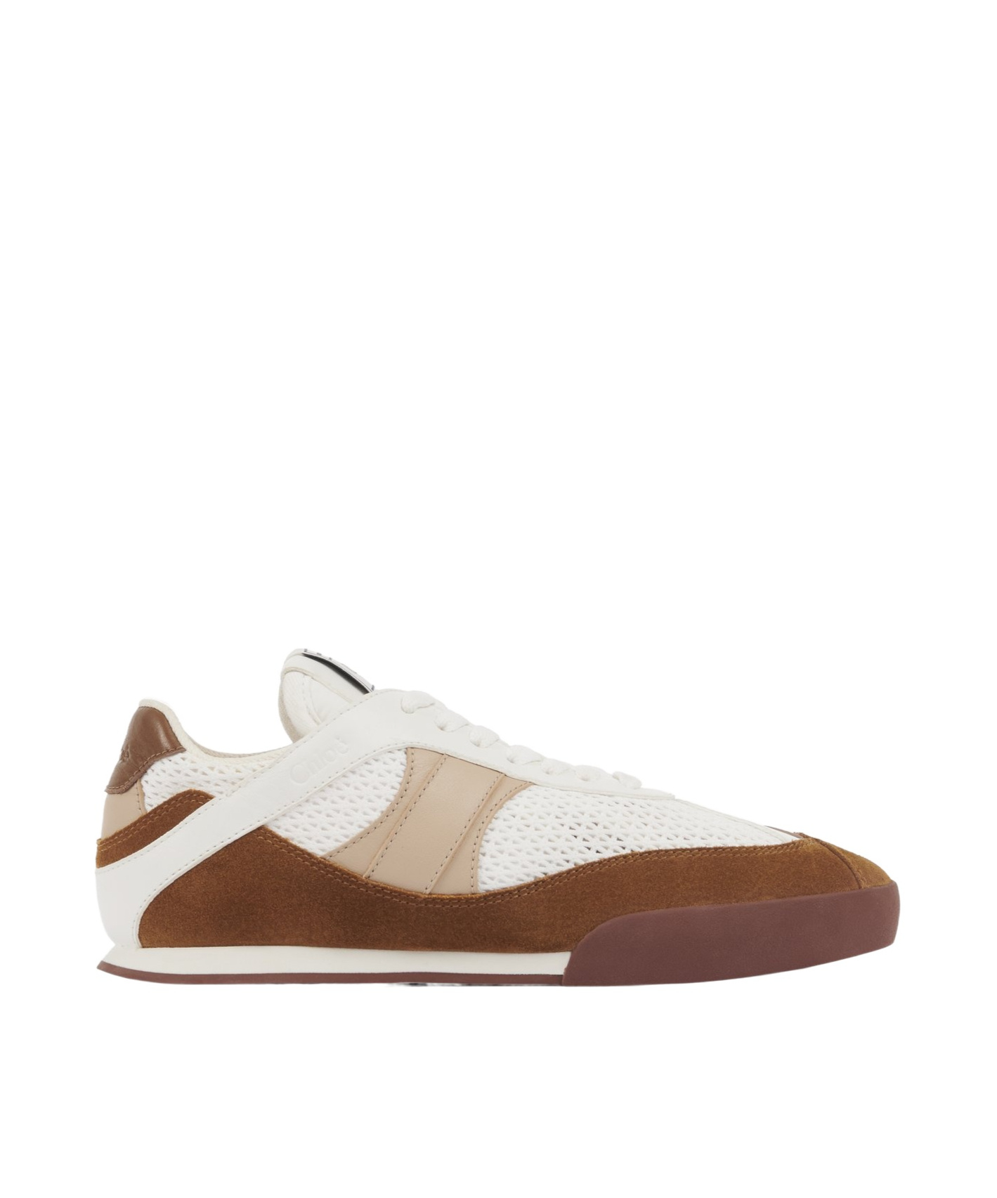 Chloé Chloe Kick Brown Sneakers In White