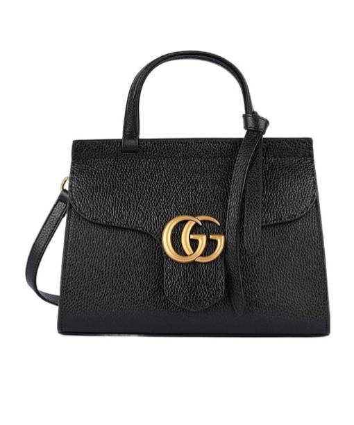 Gucci Gg Marmont Top Handle Shoulder Bag In Black