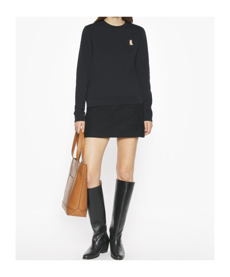 Maison Kitsuné Lady Fox Regular Sweatshirt In Black
