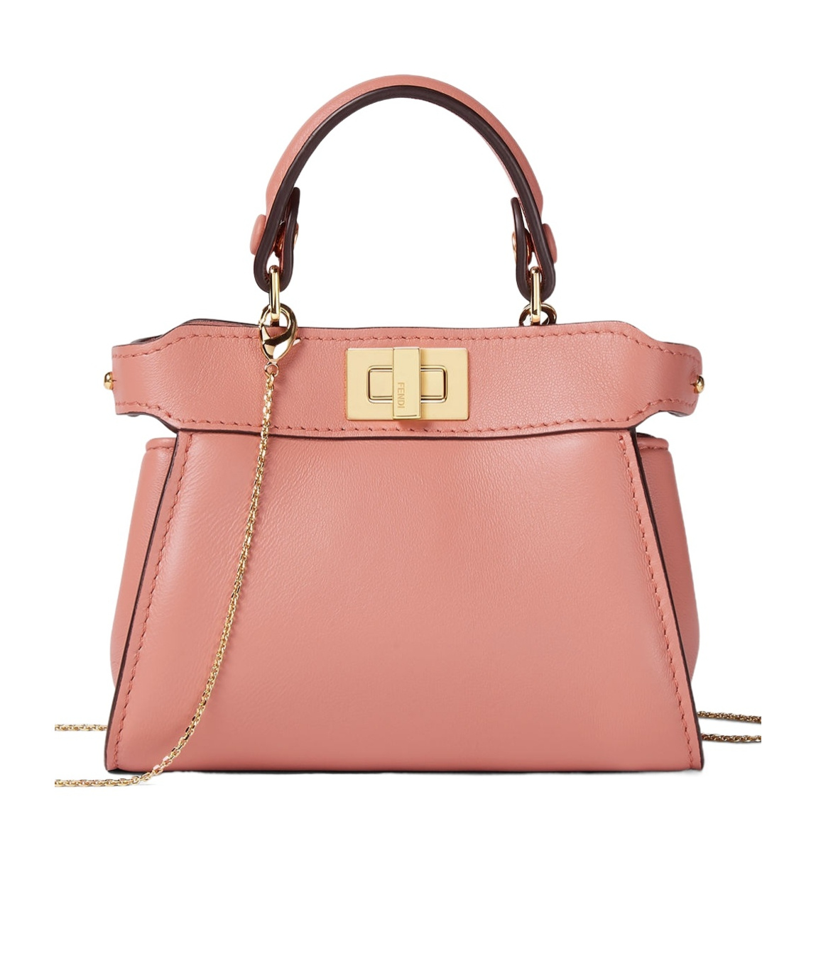 Fendi Nano Peekaboo Top-handle Mini Bag In Pink