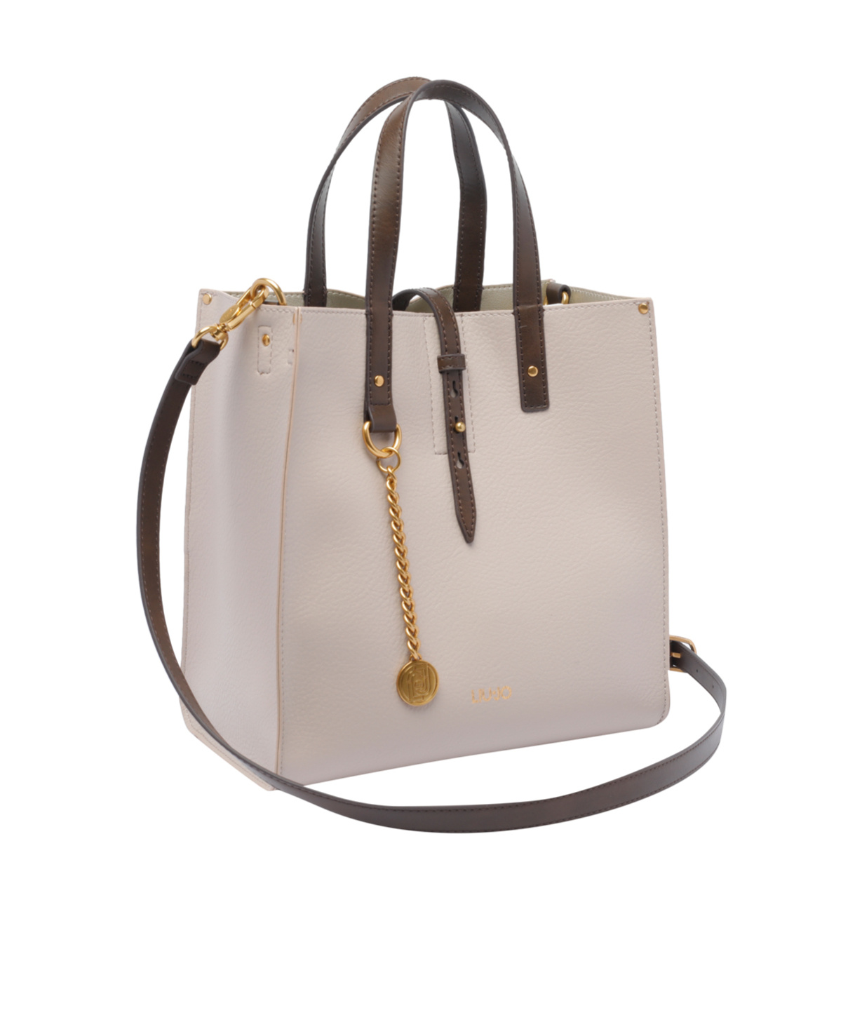 Liu •jo Double Strap And Dual Handle Shoulder Bag In Nude