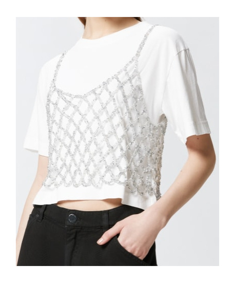 Shop Pinko Layered T-shirt In White
