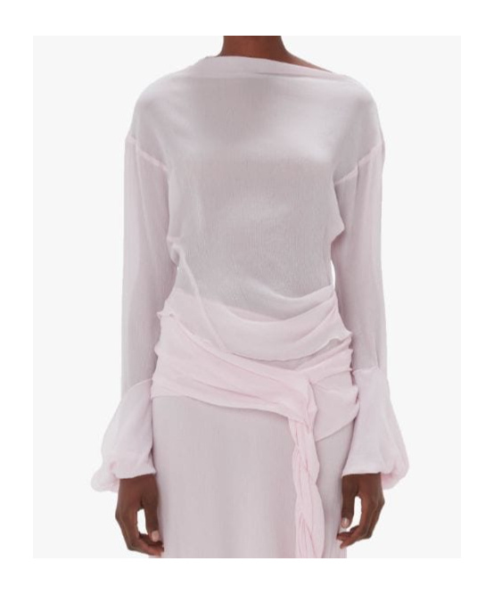JW ANDERSON SHEER LONG-SLEEVE TOP