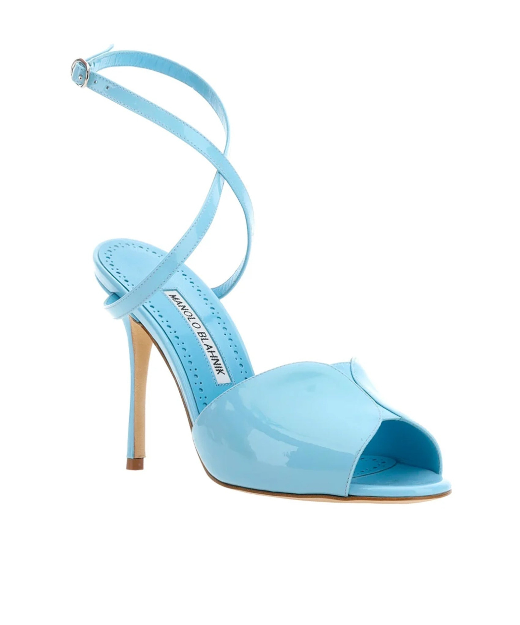 Manolo Blahnik Sandals Clear Blue In Blue