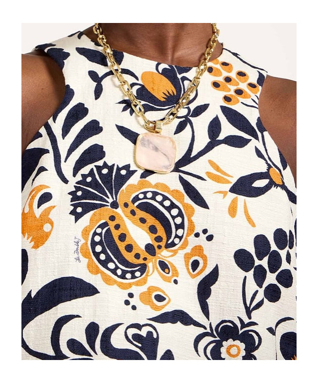 La Doublej Racer Floral-print Mini Dress In Multi