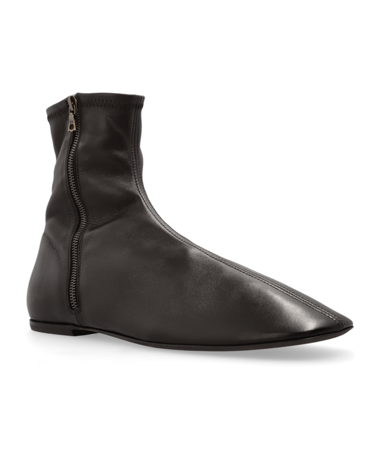 Dries Van Noten Square Toe Boots In Black