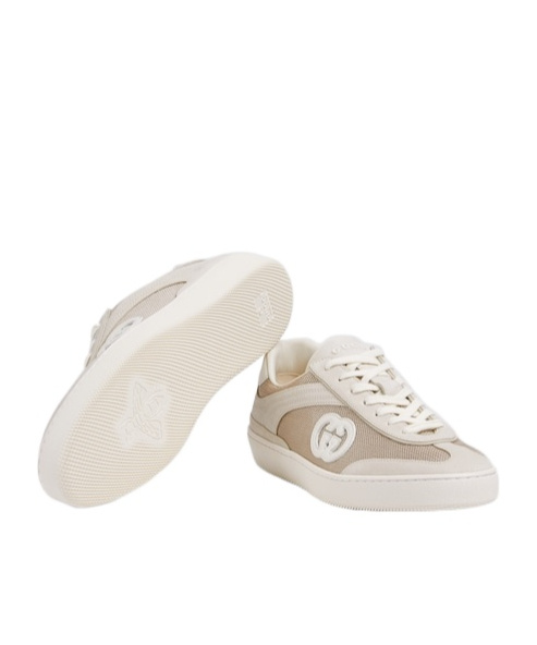 Gucci Women's Sneaker With Interlocking G In Light Beige