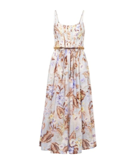 Zimmermann Strappy Dress In Multi
