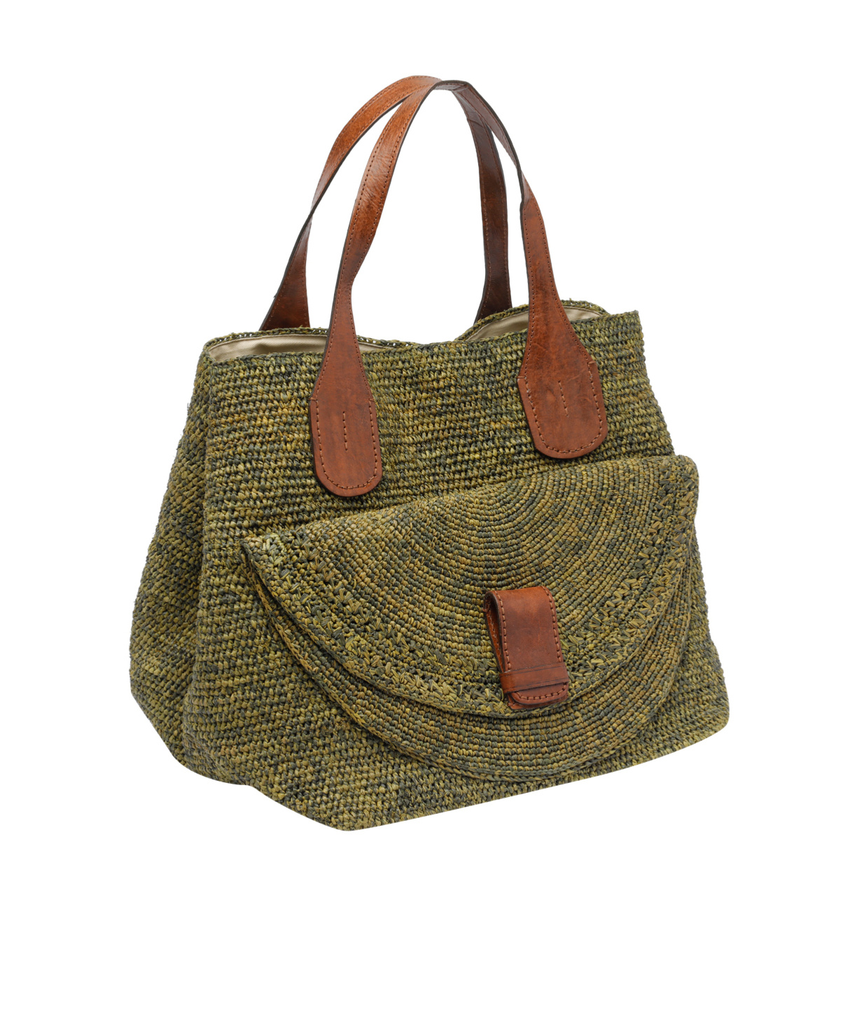 Ibeliv Double Handle Shoulder Bag In Green
