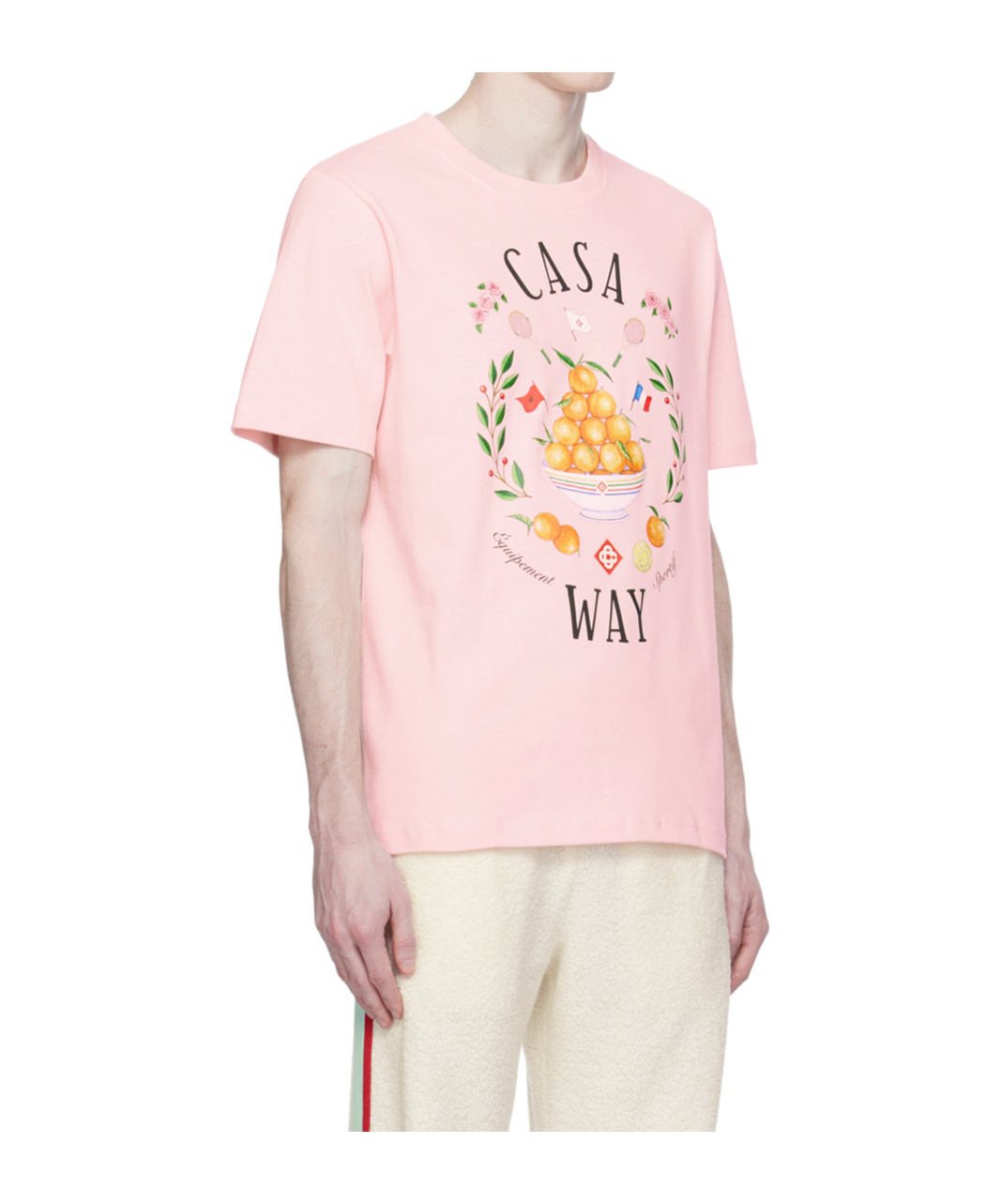 Casablanca Pale Pink Casa Way Orange Mascot T-shirt In Pink