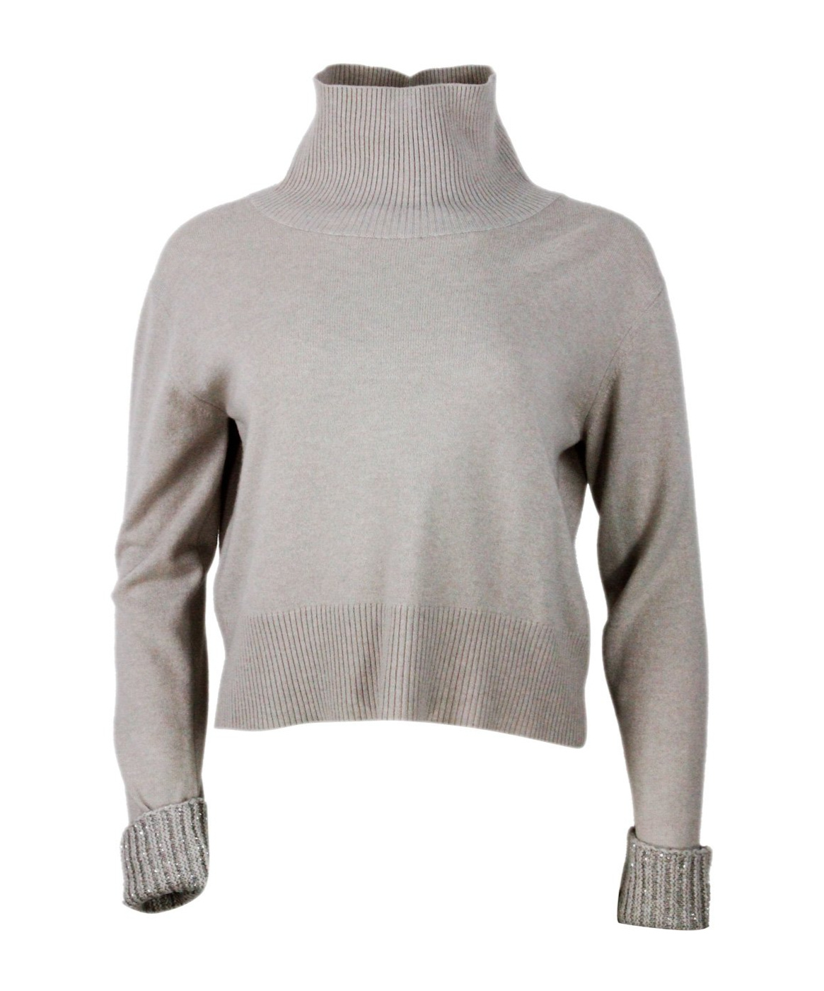 Fabiana Filippi Wool Blend Crewneck In Gray