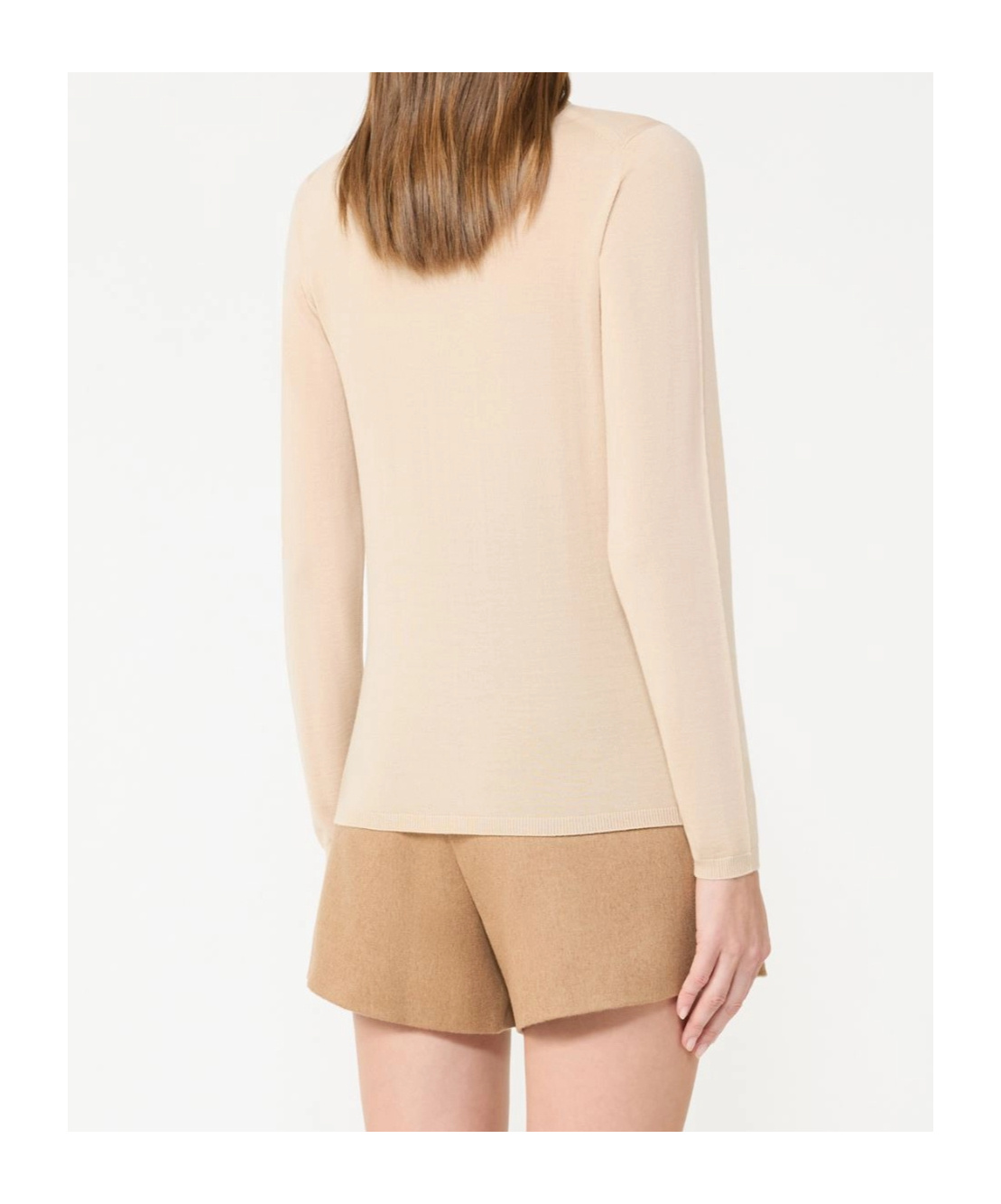 Max Mara Wool Knit Turtleneck Jumper In Neutral