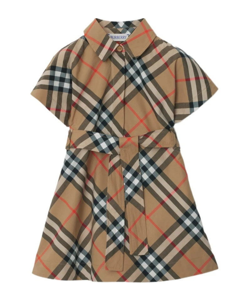 BURBERRY CHECKED COTTON SHIRTDRESS