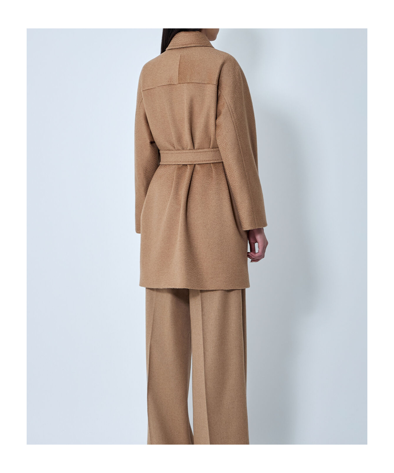 Max Mara Lapel Long-sleeved Coat In Brown