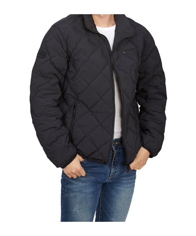 Duvetica Long-sleeved Down Jacket In Black