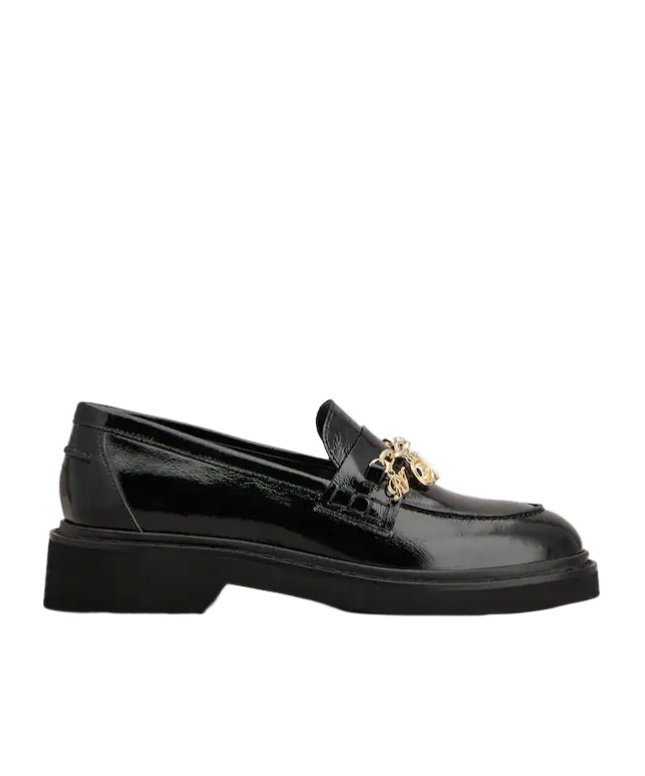 Roger Vivier Viv' Rangers Loafers In Patent Leather In Black
