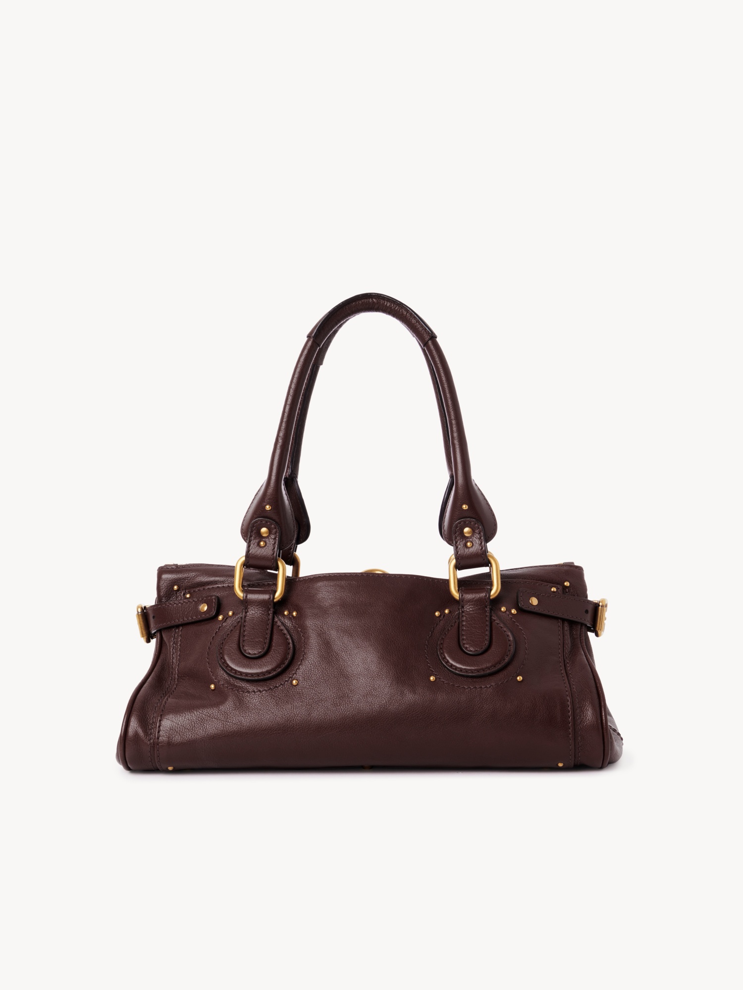 Chloé Paddington Grained Leather Bag In Red
