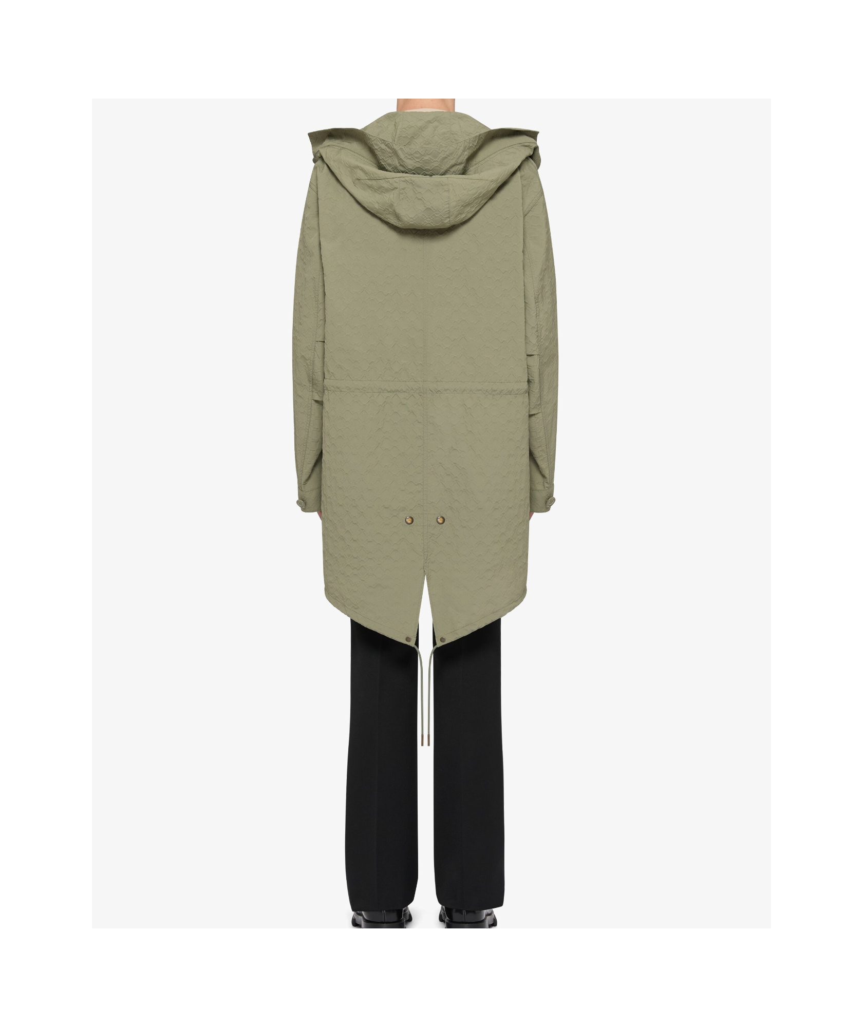 Givenchy Monogram 72-jacquard Coat In Almond Green