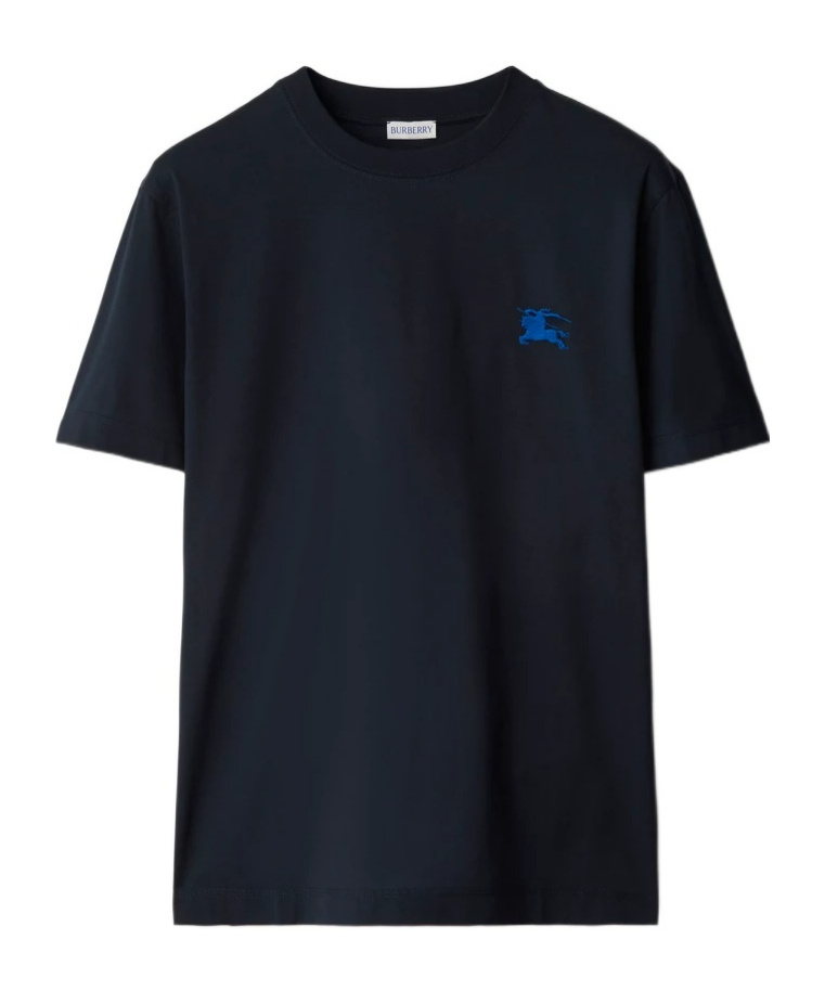 Burberry Slim Fit Essentials T-shirt With Embroidered Logo In Black