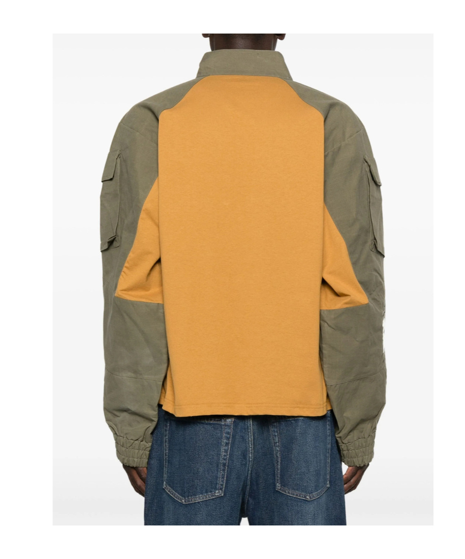 Martine Rose Shrunken Utility Sleeve Shirt In Yellow