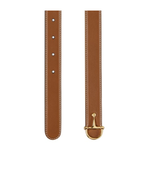 Gucci Thin Belt With Half-horsebit Buckle