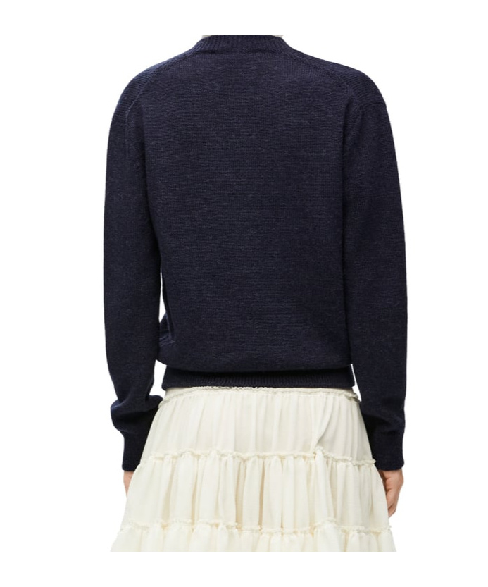 Loewe Trompe L'oeil Sweater In Wool And Silk In Black