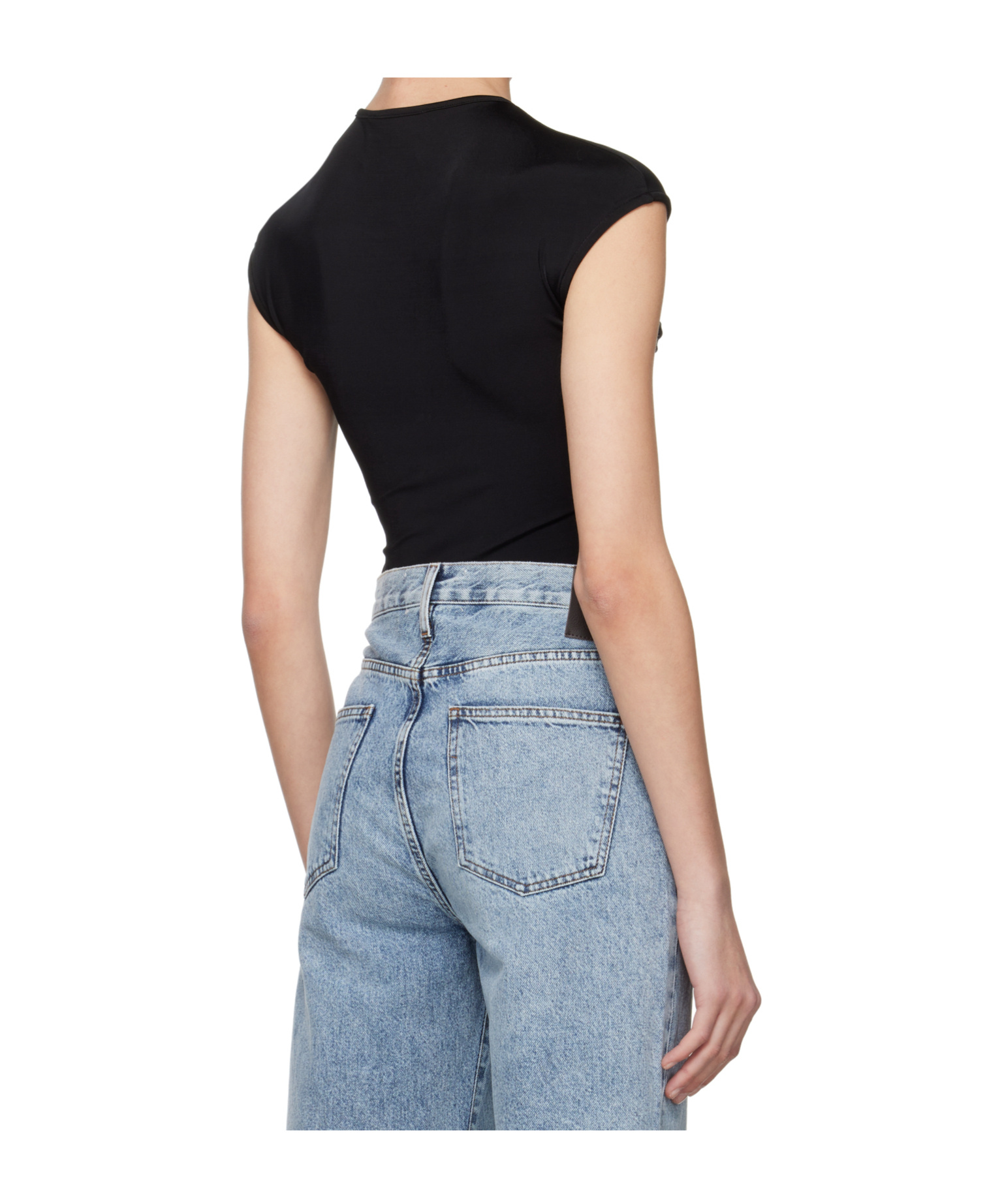 Tove Pleated T-shirt In Black