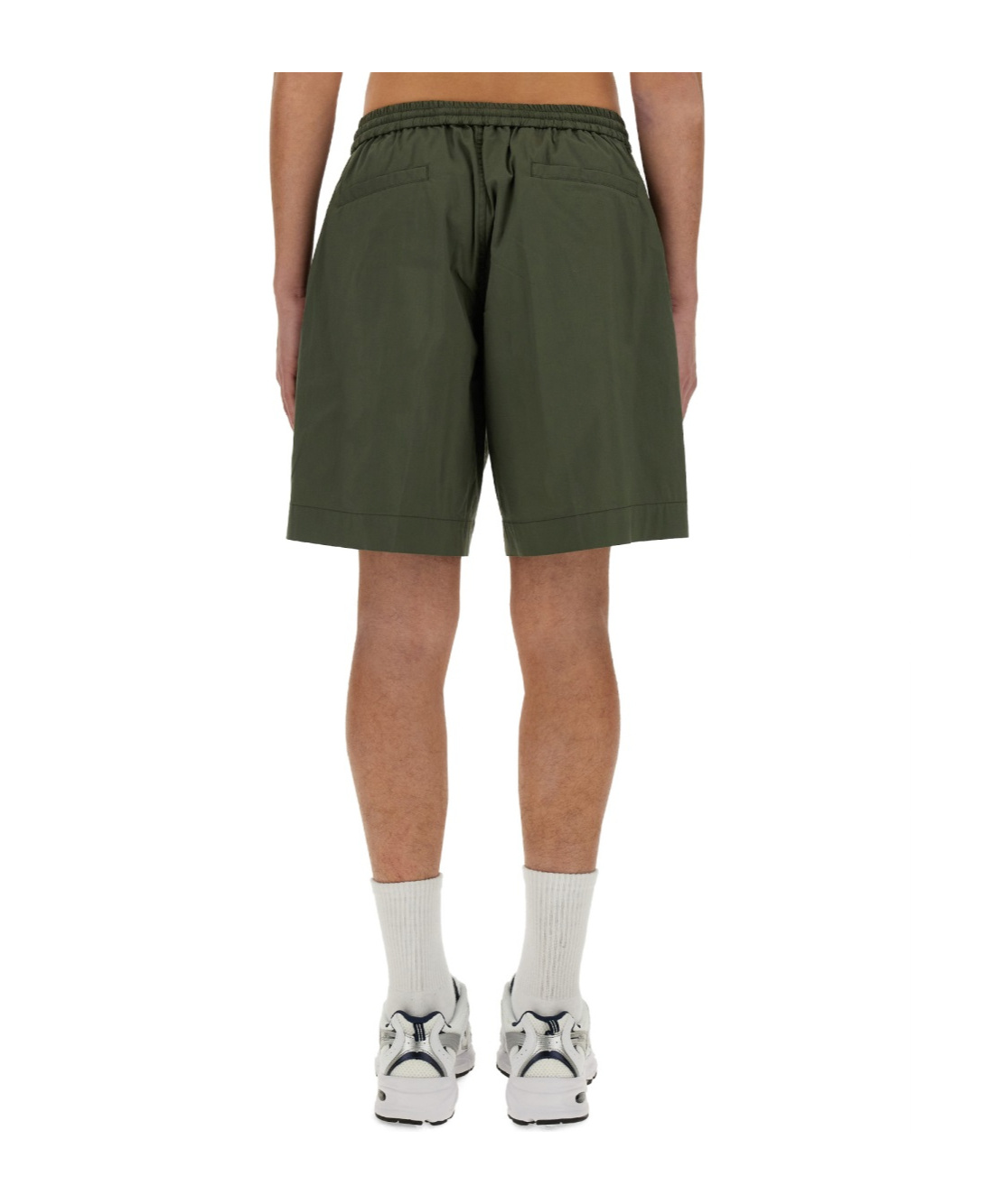 Shop Aspesi Poplin Bermuda Shorts
