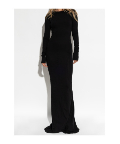 Rick Owens Drkshdw Simple Edfu Gown Dress In Black