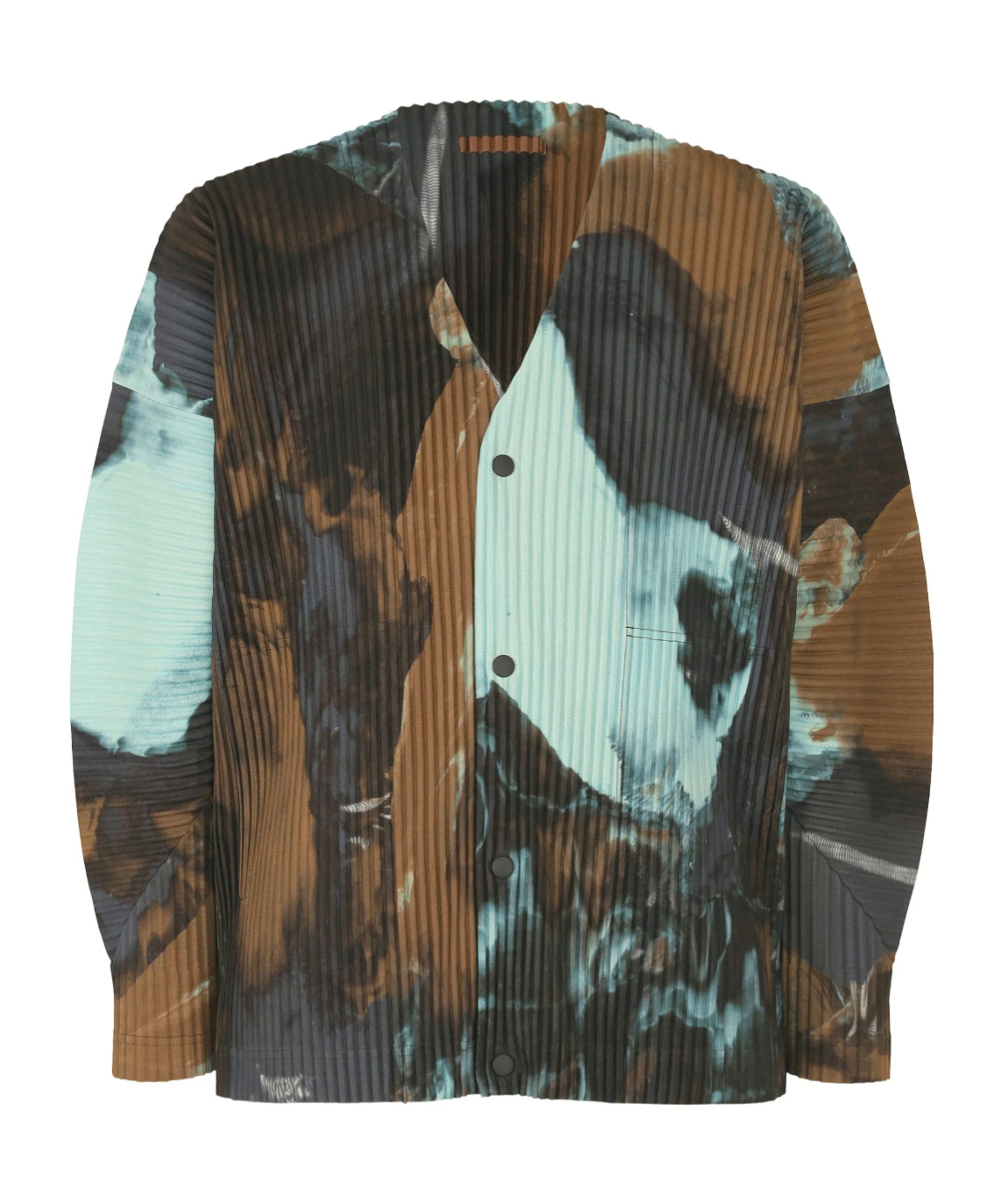 Issey Miyake Agate Long-sleeved Cardigan In Brown