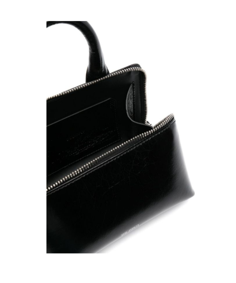 Attico Double Handle Shoulder Bag In Black