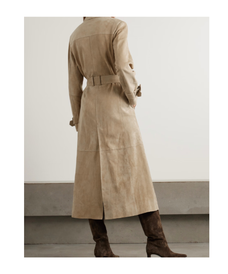 Nour Hammour Long-sleeved Trench Coat In Neutral