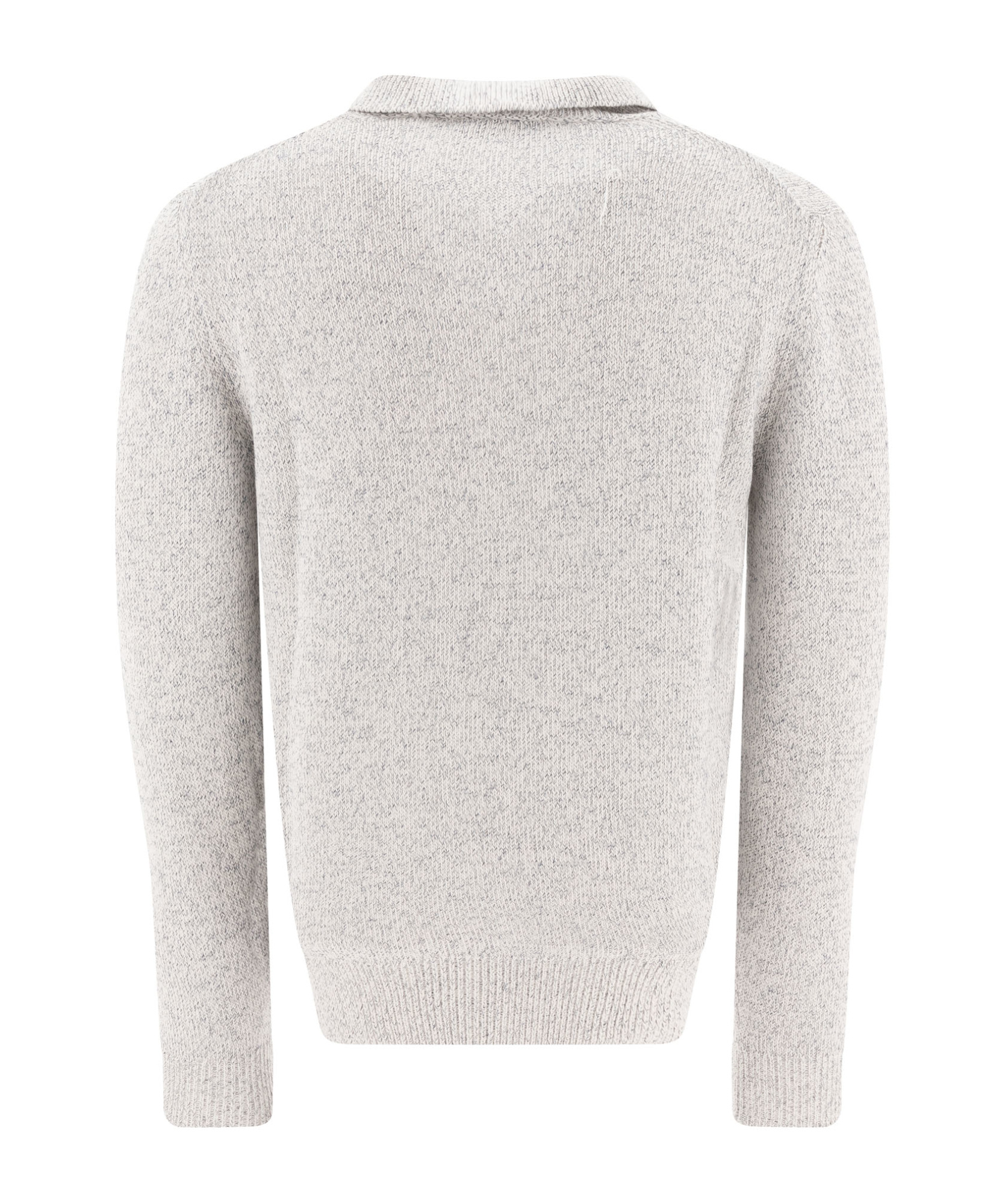 Zanone Textured Knit Polo Shirt In Soft Cotton-polyamide Blend In Gray