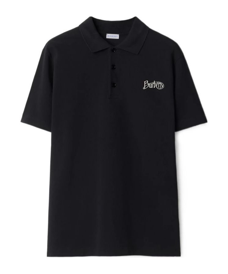 Burberry Cotton Polo Shirt In Black
