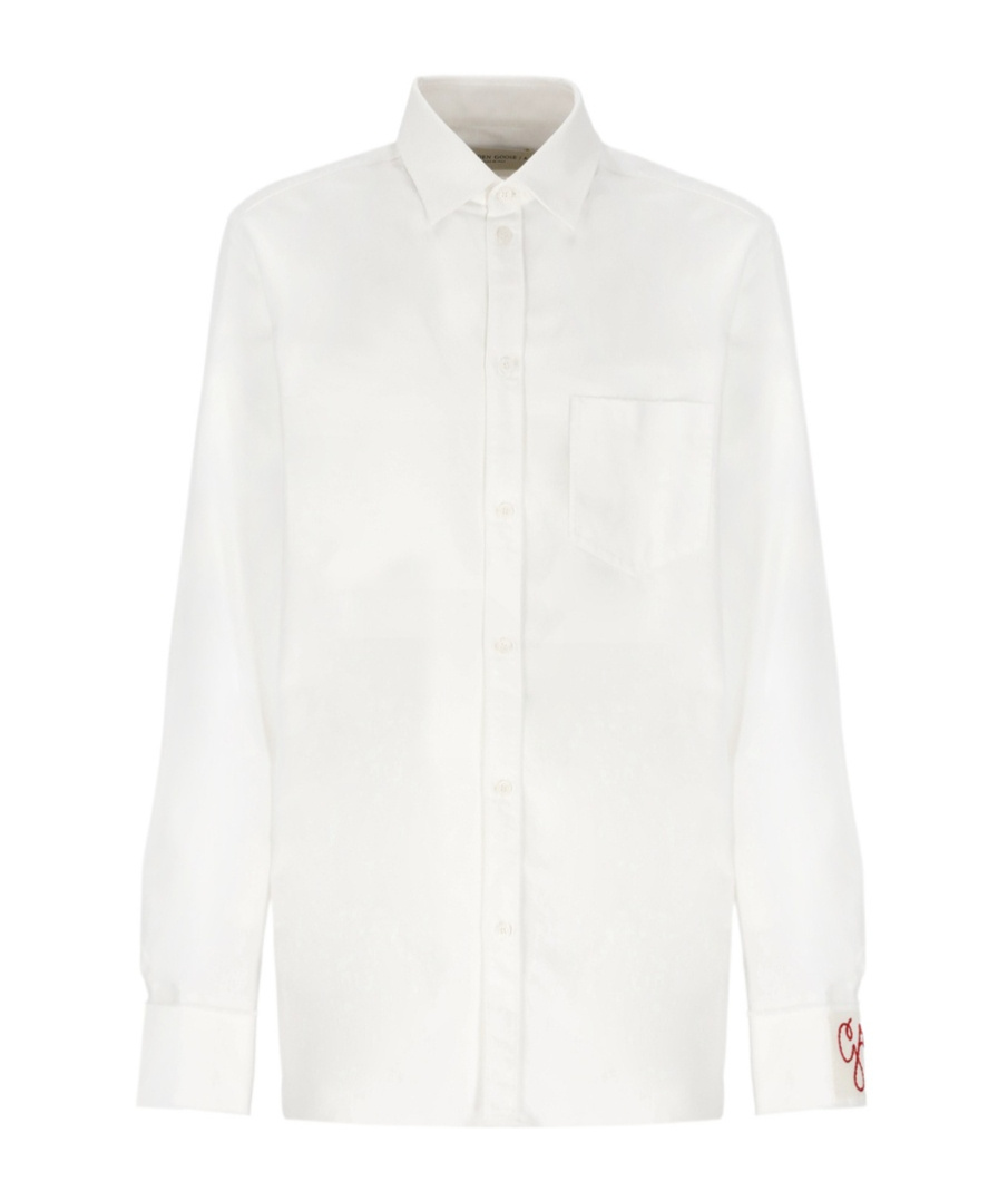 Golden Goose Button-up Oxford Shirt In White