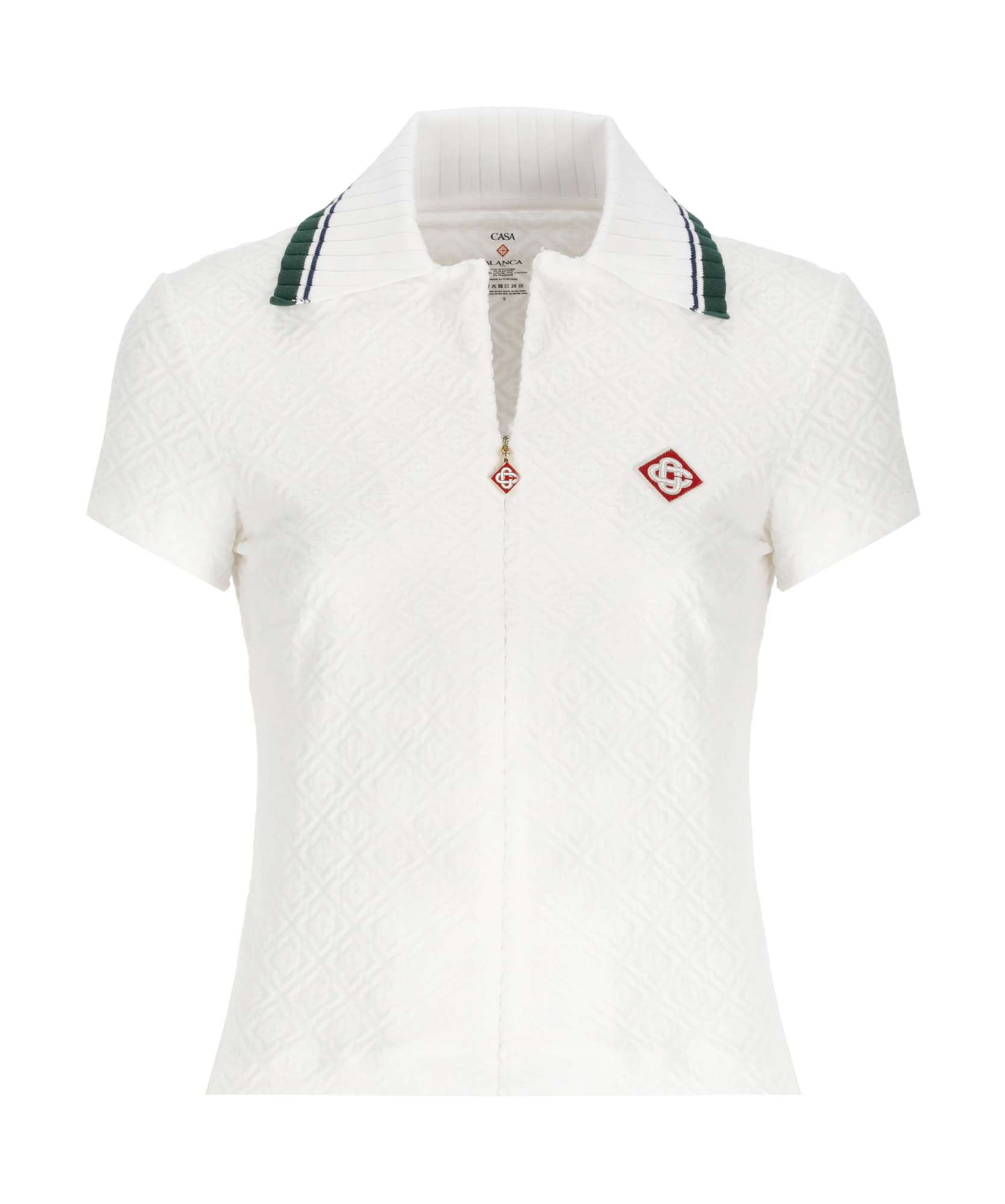 Casablanca Women Ribbed Collar Shirt In White