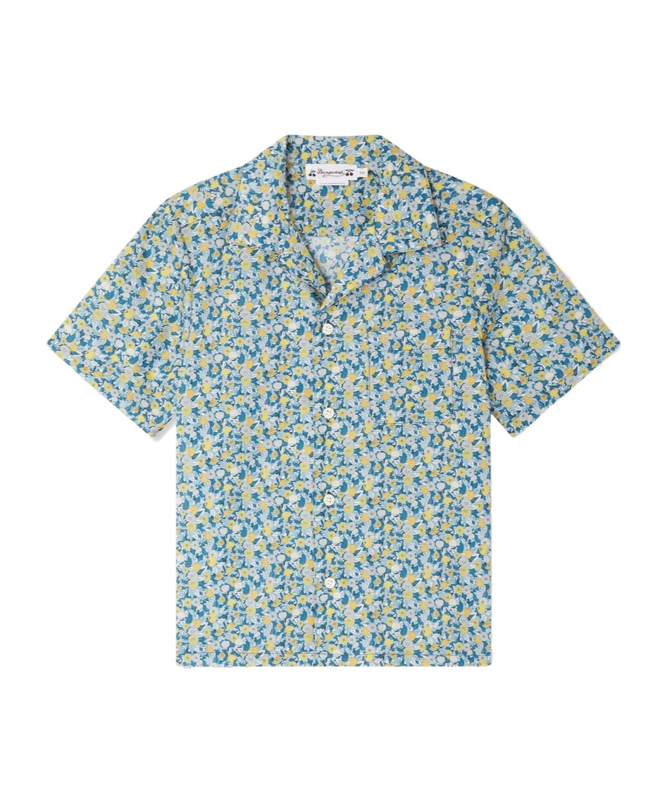Bonpoint Short-sleeved Shirt In Blue