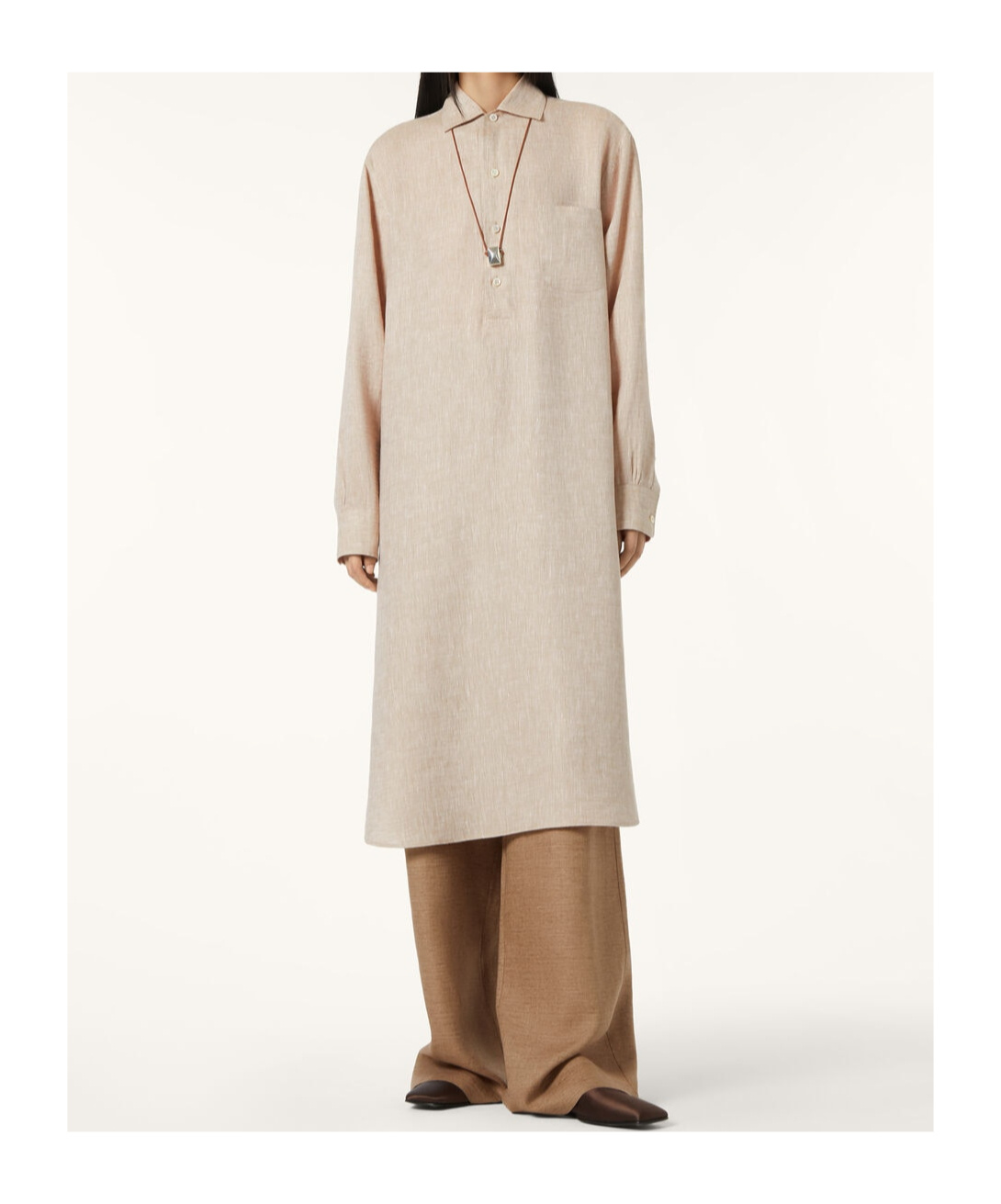Loro Piana Lora Dress In Pine Bark