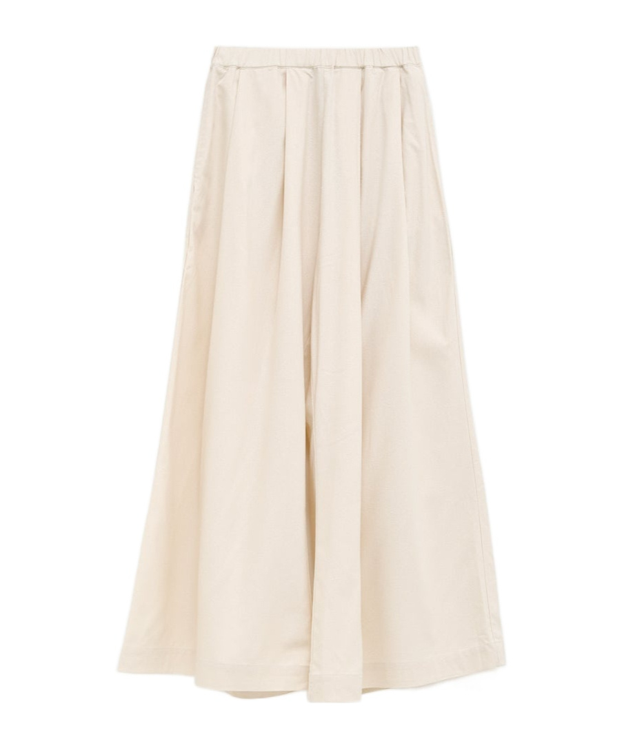 Baserange Elastic Waist Casual Pants In White