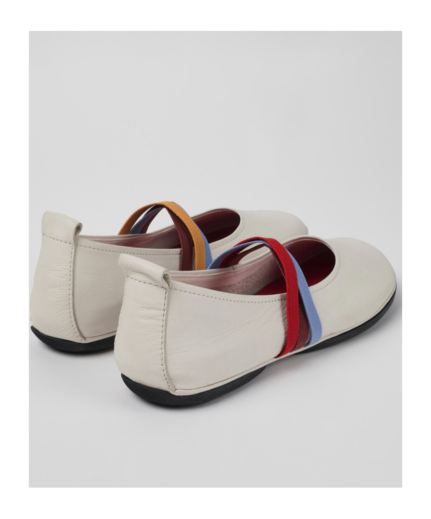 Camper Right Nina Twins Ballerina Shoes In White