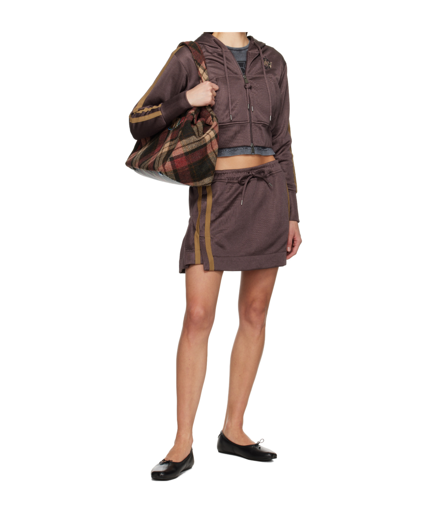 Vivienne Westwood Striped Leo Hoodie In Brown