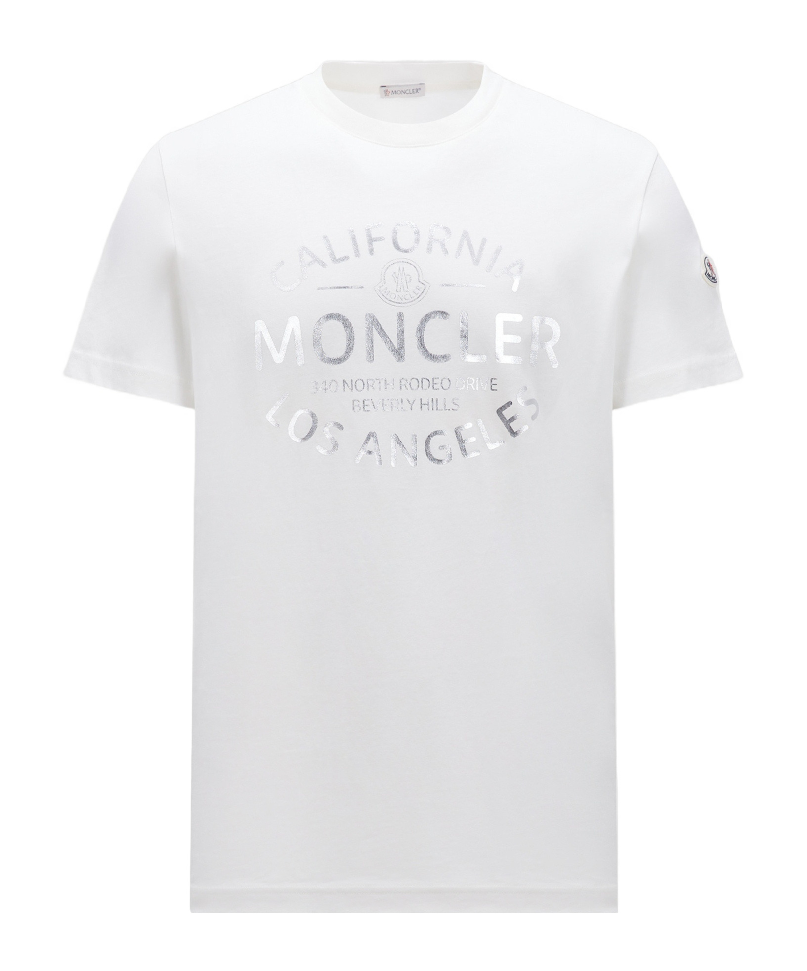 Moncler Logo-print Cotton T-shirt In White