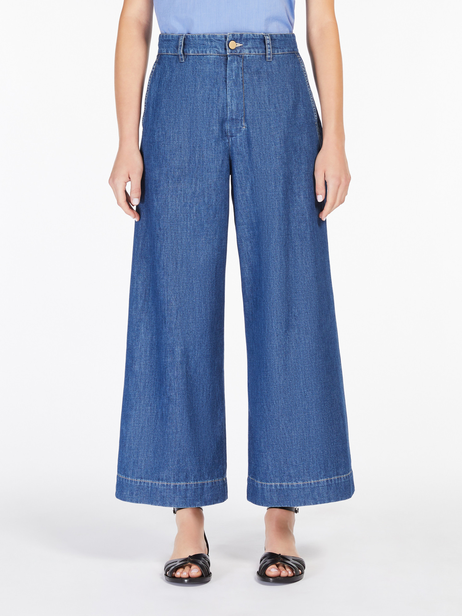 Max Mara Belt-loop Jeans In Blue