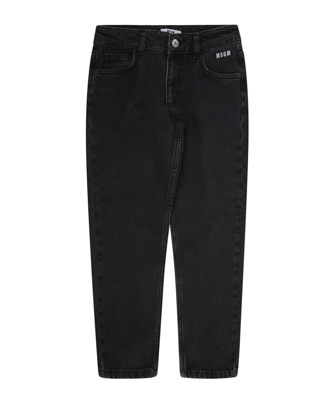 Msgm Belt-loop Jeans In Black