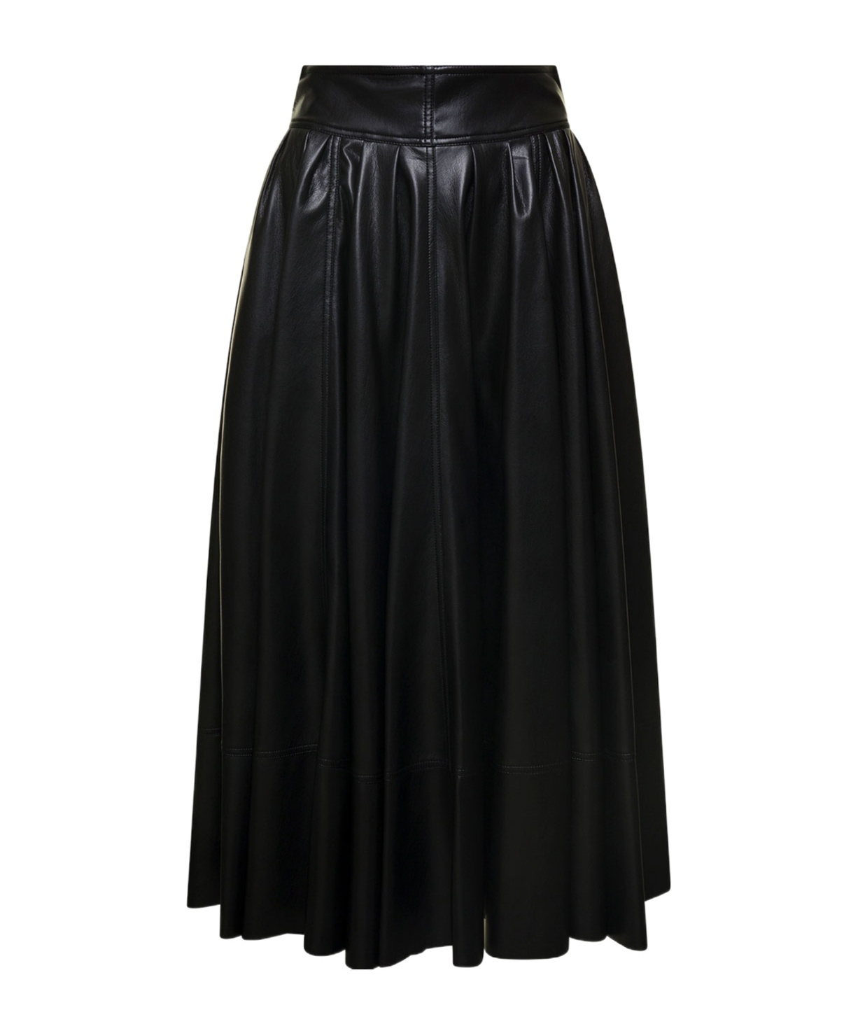 Philosophy Di Lorenzo Serafini Coated-finish Flared Skirt In Blue
