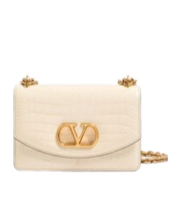 Valentino Womens Vain Small Chain-strap Leather Shoulder Bag Butter White In Brown