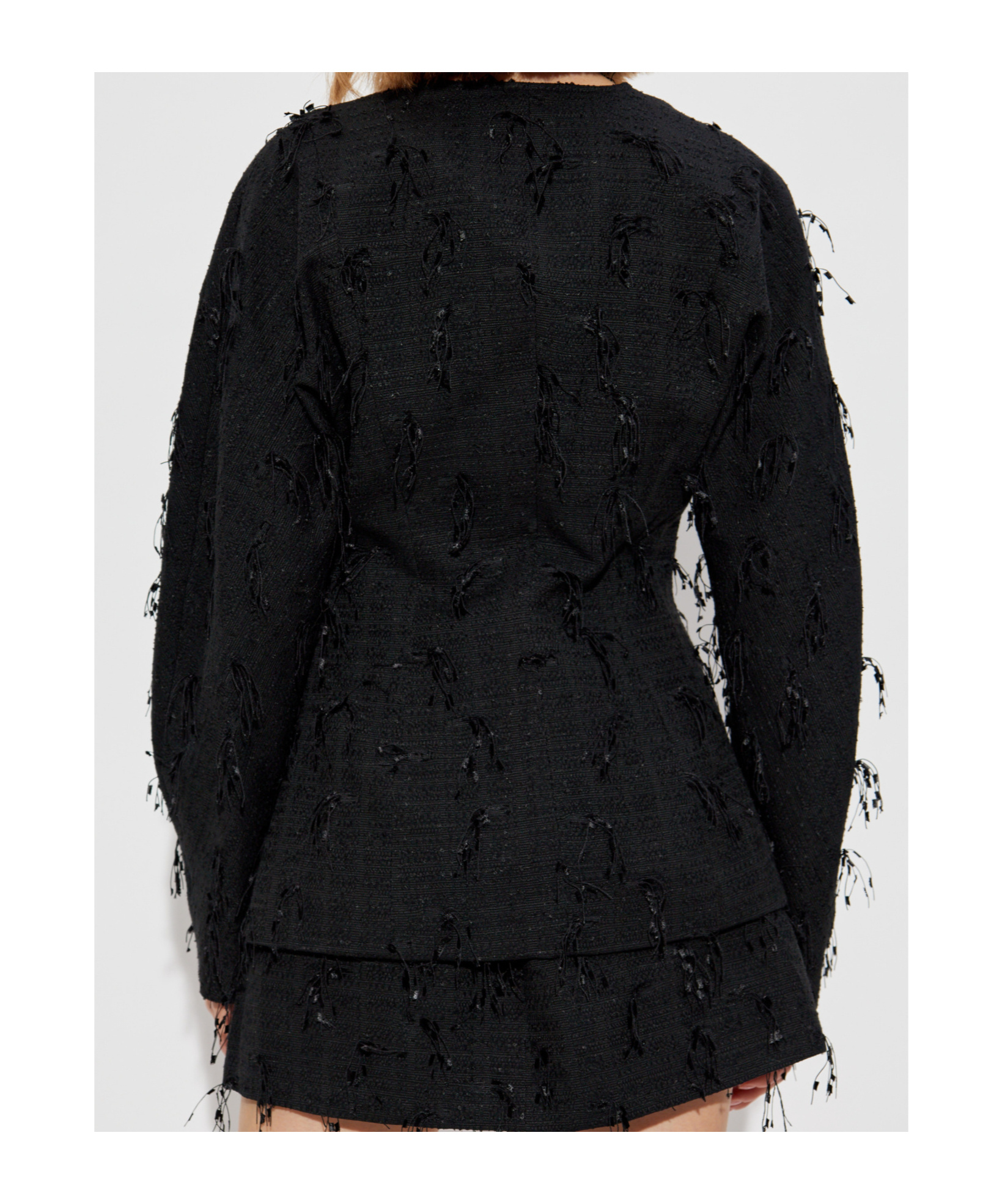 Ganni Long-sleeved Casual Jacket In Black