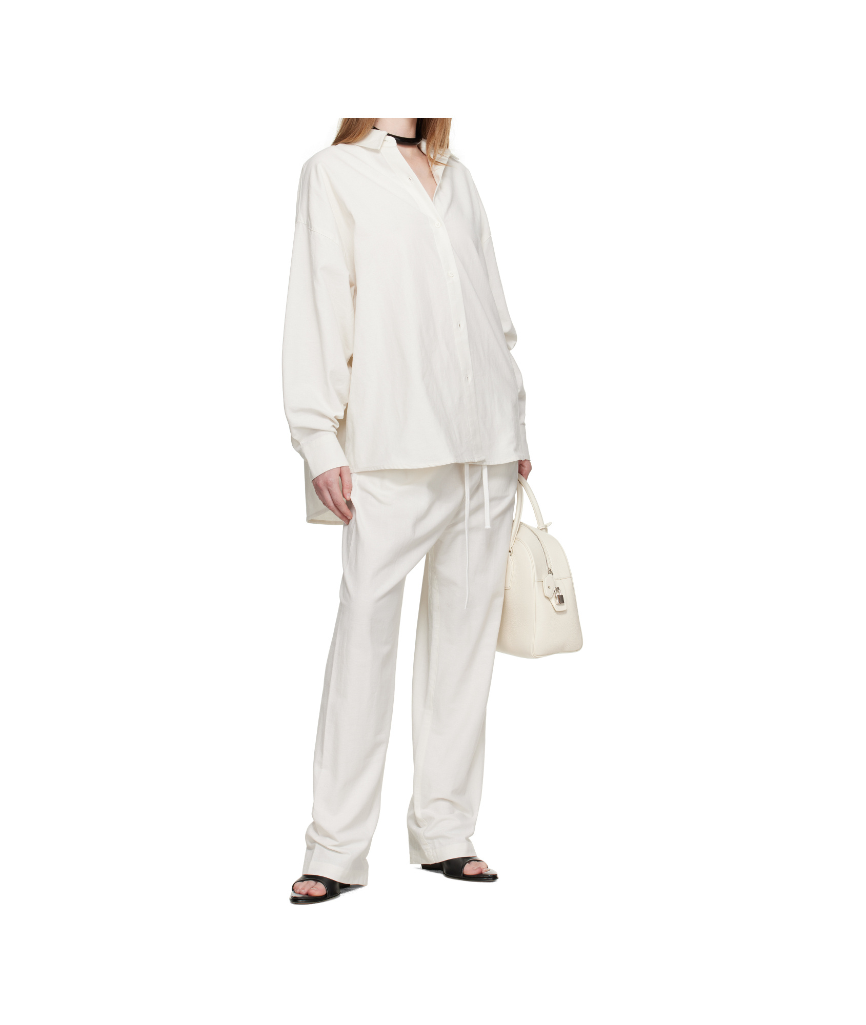 Essentials Elastic Waistband Tracksuit Pants In White